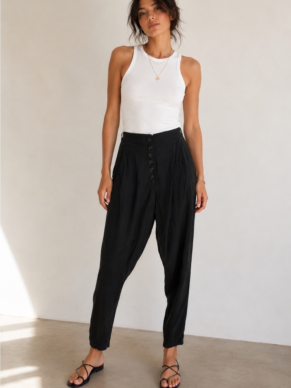 Scanlan Theodore black silk blend pants 4